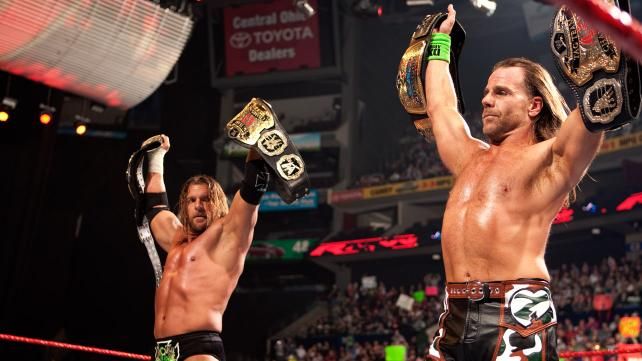 Shawn Michaels and Triple H Unified Tag Team Champions
