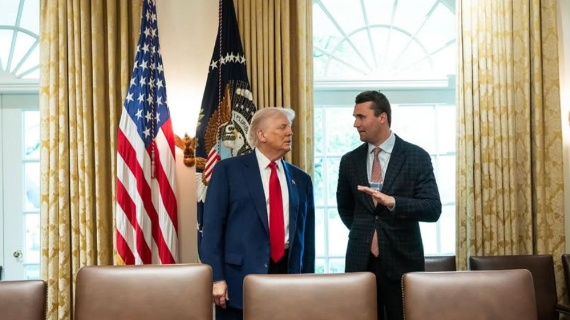 Charlie Kirk with POTUS President Donald Trump