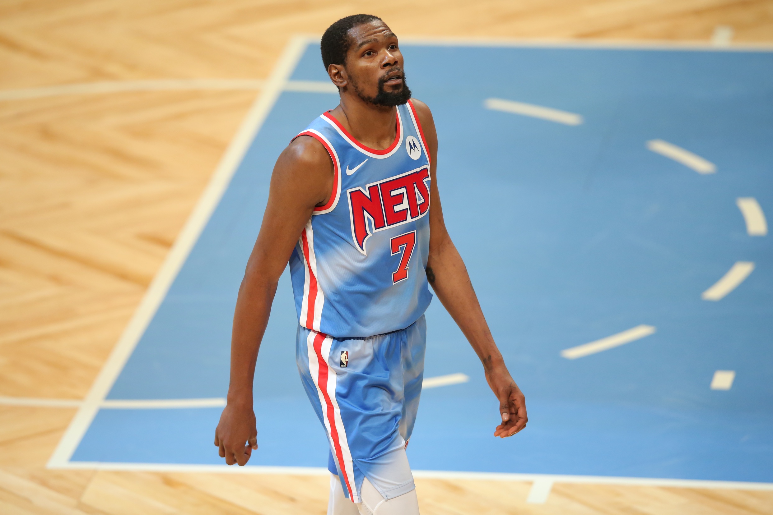 Brooklyn Nets power forward Kevin Durant (7)