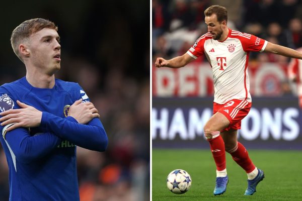 Chelsea's Cole Palmer, Bayern Munich's Harry Kane