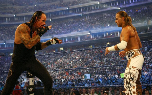 The Undertaker vs. Shawn Michaels (Credits: WWE)